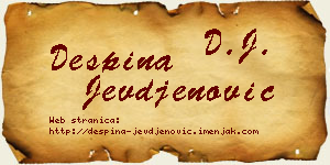 Despina Jevđenović vizit kartica